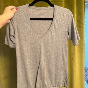 lululemon athletica Heather Gray V-Neck Tee